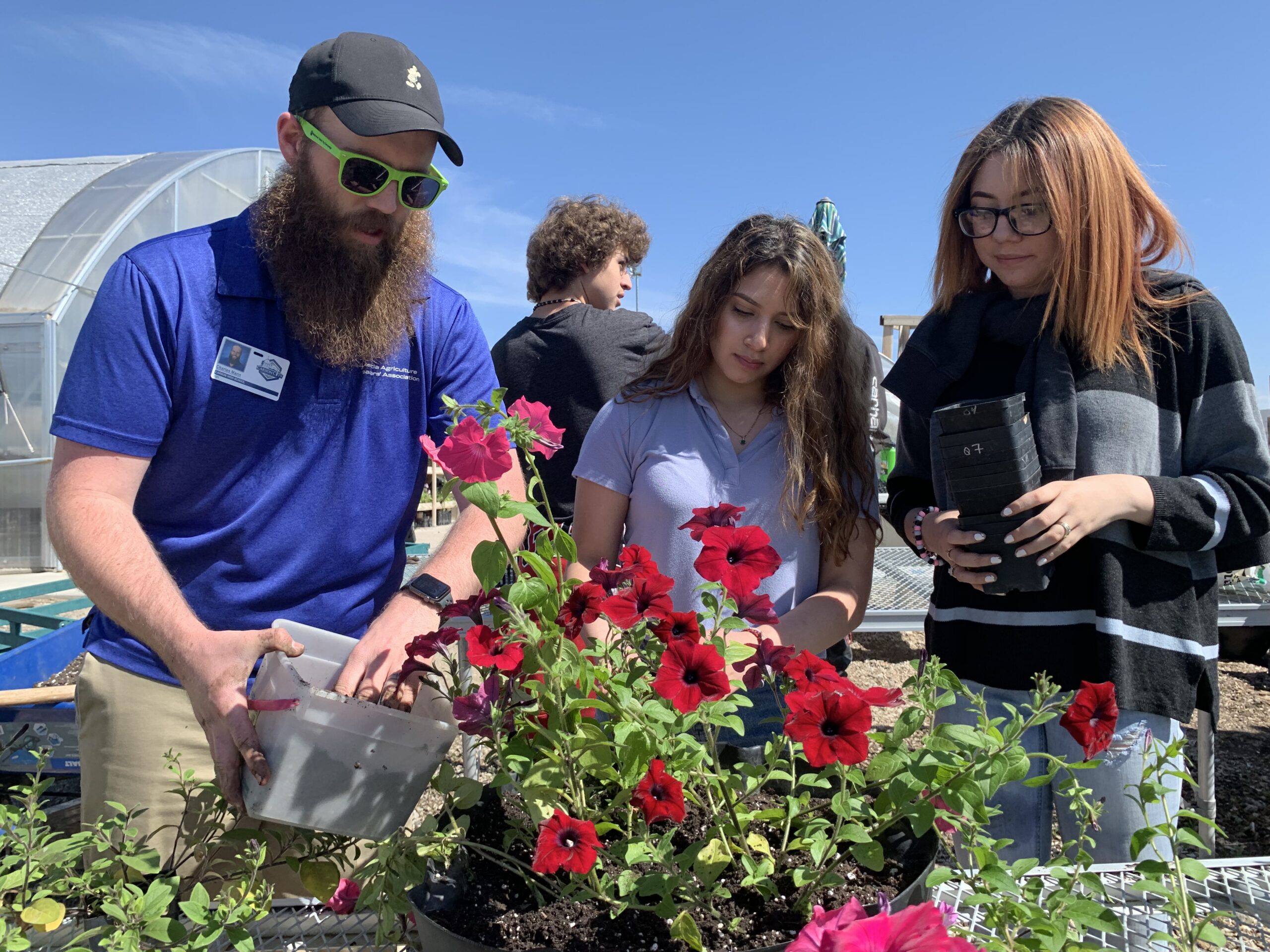 National Teach Ag participants looking at flowers